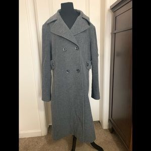 Preston & York classic Gray wool blend pea coat